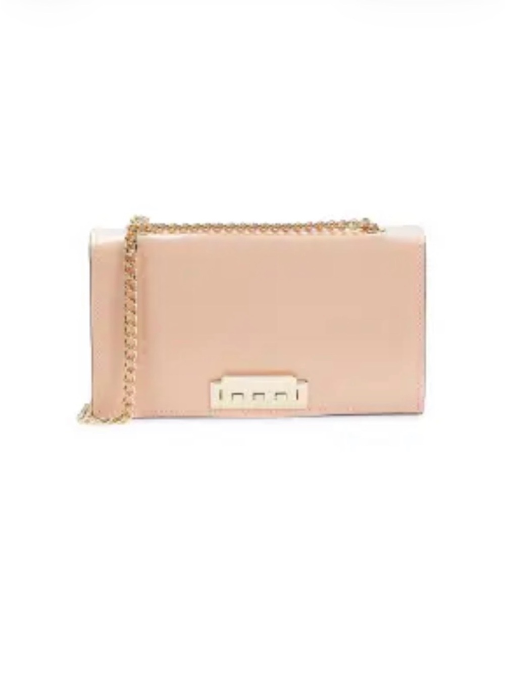 Zac Posen Mini Earthette Blush Pink Leather Chain Shoulder Bag